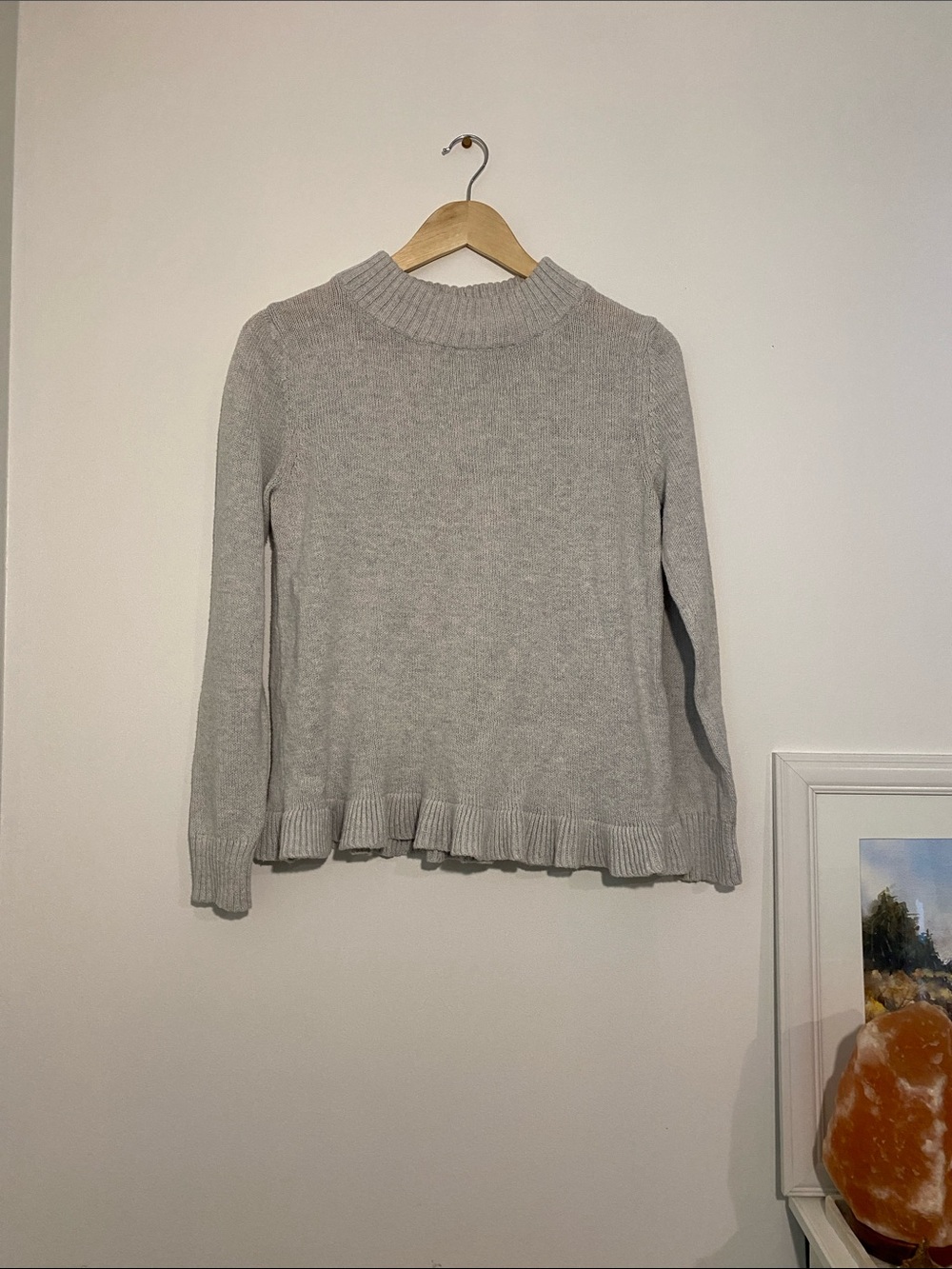 Ruffle-Hem Sweater - Women’s, Gray